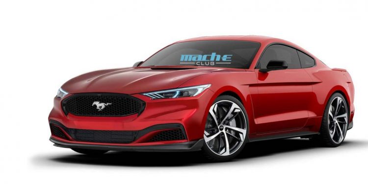 Ford Mustang EV 纯电版本假想图曝光,导入最新家族设计,最大马力至少500Hp
