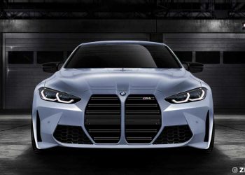 新一代 BMW M4 假想图曝光，巨大双肾水箱护罩入列