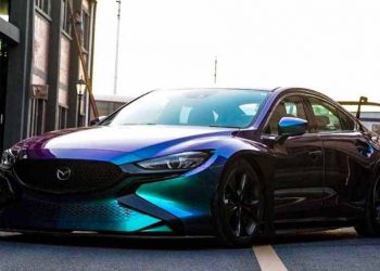 全球唯一！Mazda 6 改装实战，采用渐变极光绿配色+ Wide Body 客制化套件！