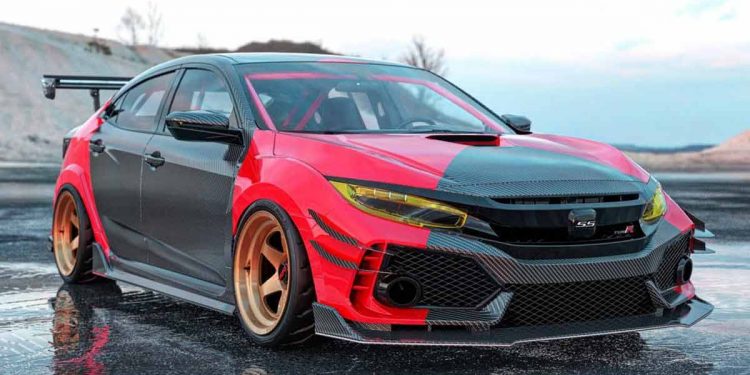 5.3L V8 引擎上身,这辆 Honda Civic Type R FK8 V8 拥有303Hp+437Nm!
