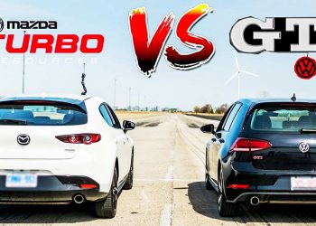 Mazda 3 Turbo VS Volkswagen Golf GTI 直线加速！究竟谁更快，谁才是小钢炮之王？