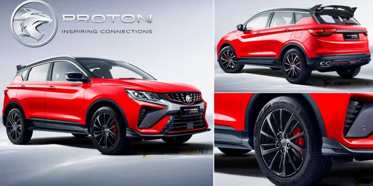 新款 Proton X50 长这样?全新“ X 战警”车头设计,大尾翼,全黑18寸轮圈上身,颜值爆表!
