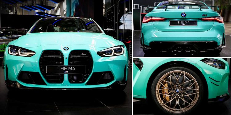 2021 BMW M4 Competition 升级 M Performance 改装套件 + “薄荷绿”车漆，这颜值小姐姐都抵挡不住！