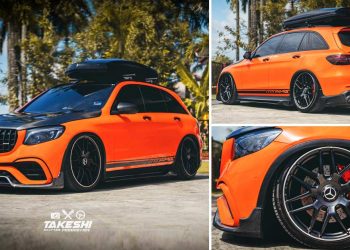 本地改装实战：Mercedes-Benz GLC250！全碳钎维套件 + 鲜橘色车漆帅爆，而且车主要忍痛割爱！