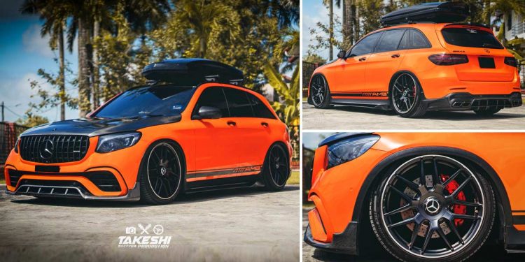 本地改装实战：Mercedes-Benz GLC250！全碳钎维套件 + 鲜橘色车漆帅爆，而且车主要忍痛割爱！