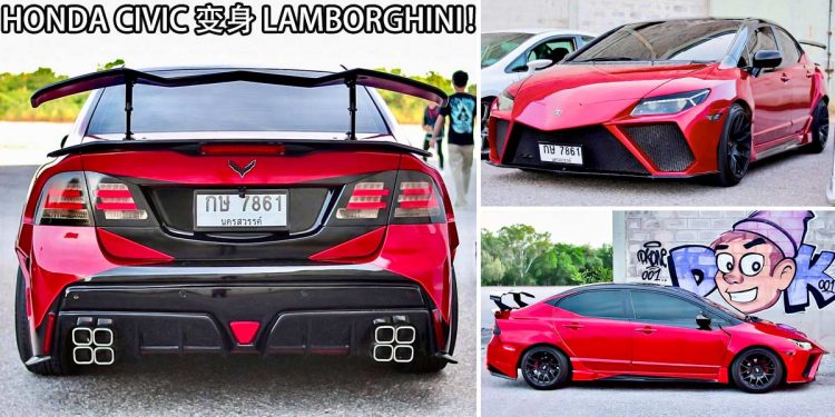 开 Lamborghini 不是梦！Honda Civic 爆改变身成 Lamborghini 超跑，这外形你们觉得怎么样？
