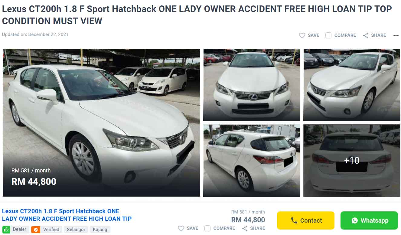 Lexus CT200h F Sport