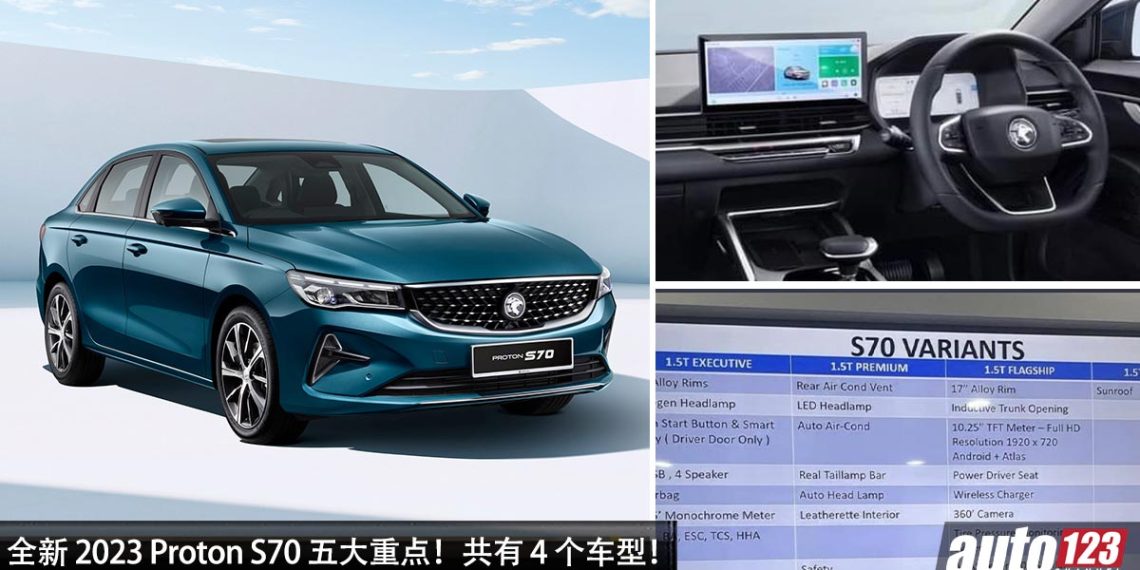 全新 2023 Proton S70 五大重点！共有 4 个车型，配备 360 Camera，具备 ADAS Level 2 半自动驾辅助！