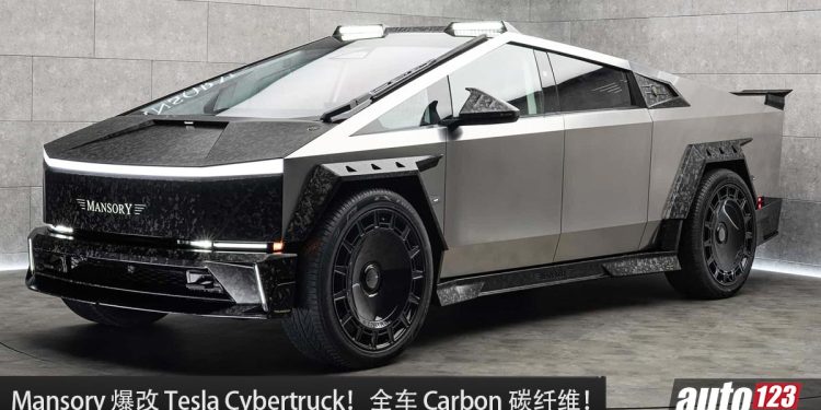 电车也不放过!Mansory 对 Tesla Cybertruck 下手,全车锻造碳纤维 + 双尾翼,26 寸锻造轮圈,狂暴升级!